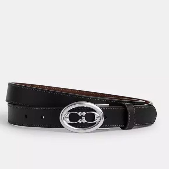 Coach Signature Canvas Belt Cut to Size and Reversible - Picture 9 of 10